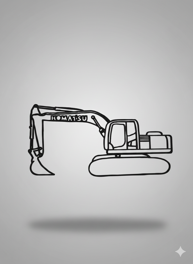 Décoration Murale Pelle Hydraulique