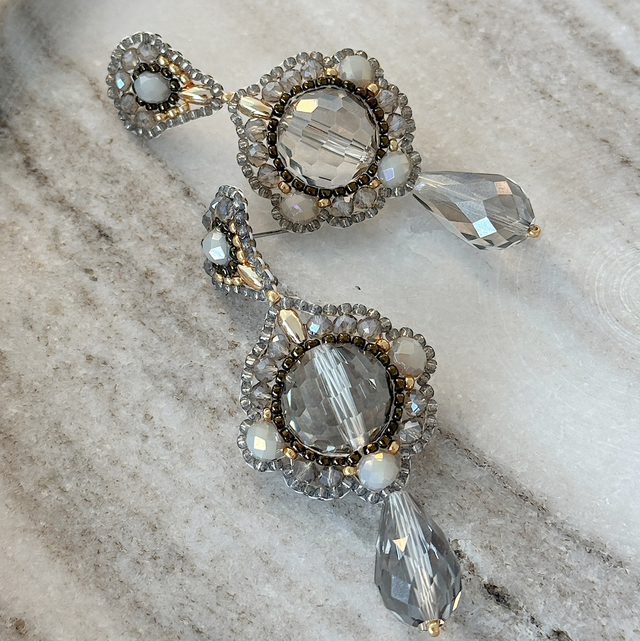 Handgenähte Ohrringe „Grace XL“ 