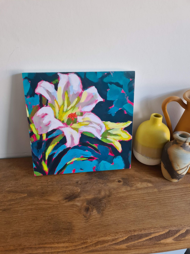 Lily quality print on cradled board ready to hang