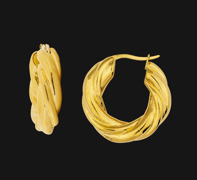 Twisted Chunky Hoop Earrings