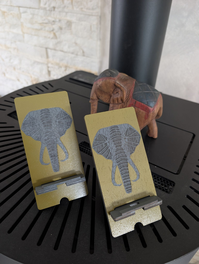 Support téléphone motif éléphant