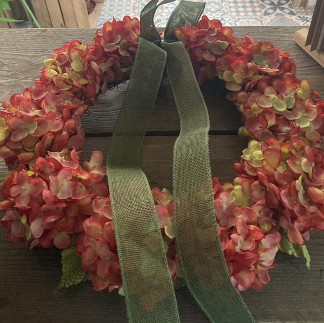 Hydrangea Autumn Faux Wreath