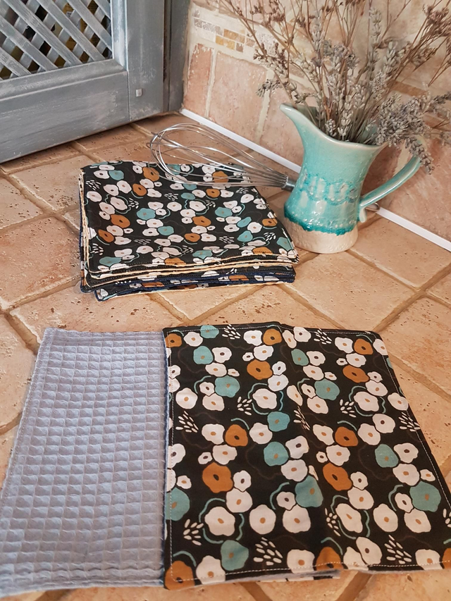 1 feuille d'essuie-tout floral vintage (coloris au choix)