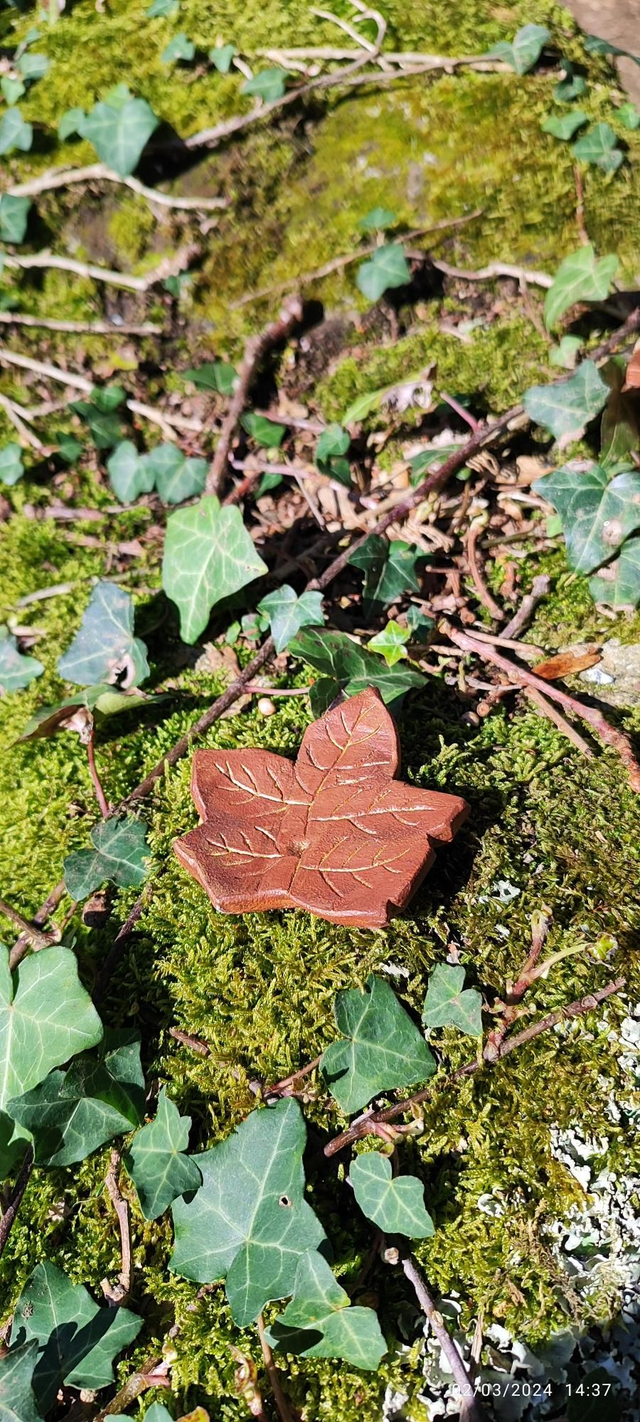 Porte encens &quot;Feuille d&#039;automne&quot; 