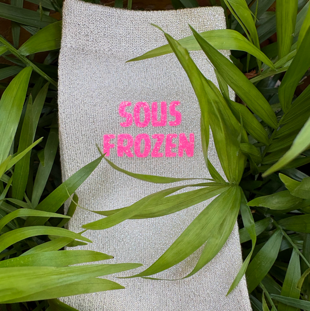 Chaussettes à paillettes phospho Sous Frozen phospho