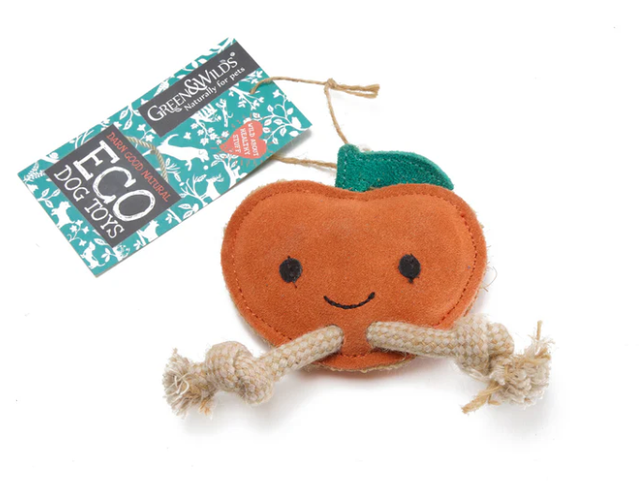 GREEN & WILDS SANCHO THE SATSUMA ECO DOG & CAT TOY
