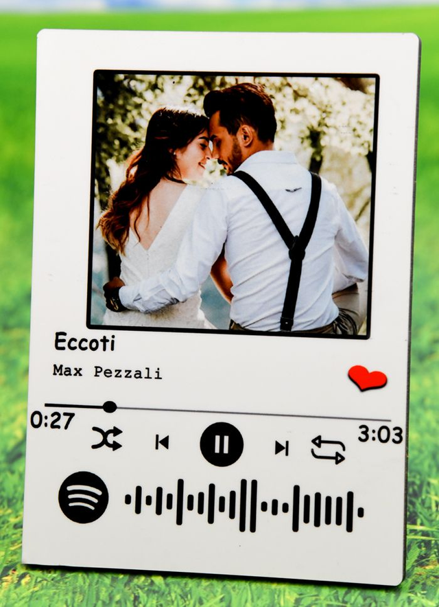 Pannello in PVC Rigido SPOTIFY da tavolo dimensione 13x18