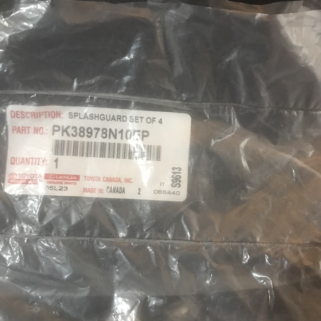 Sold - Lexus NX 2021 Splashguard Set of 4 (Genuine) - Part number PK38978N10EP - LE07C - LE07B&amp; D - 3 in stock 