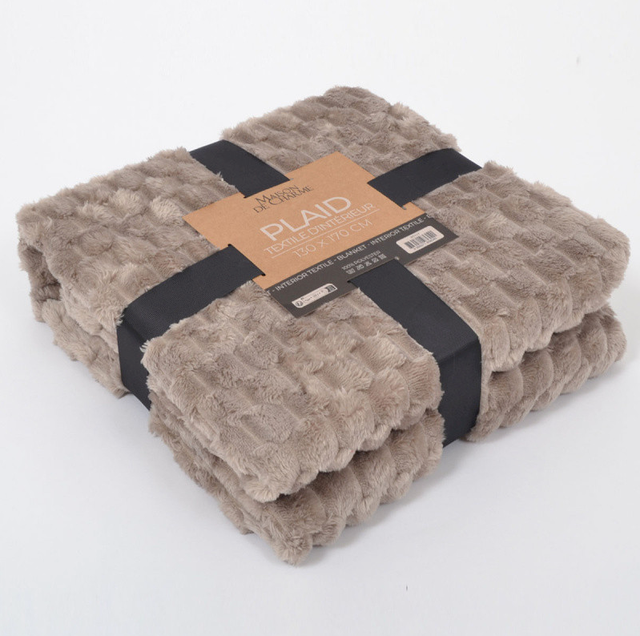 HELENA plaid taupe 130x170