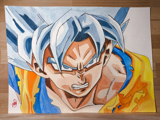 Aquarelle Son Goku A3