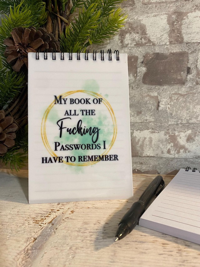 Remember Passwords - Sweary Notebook