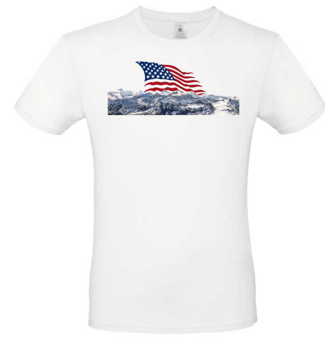 tee-shirt shop imprimé thème Yellowstone, emblèmes pays du monde.