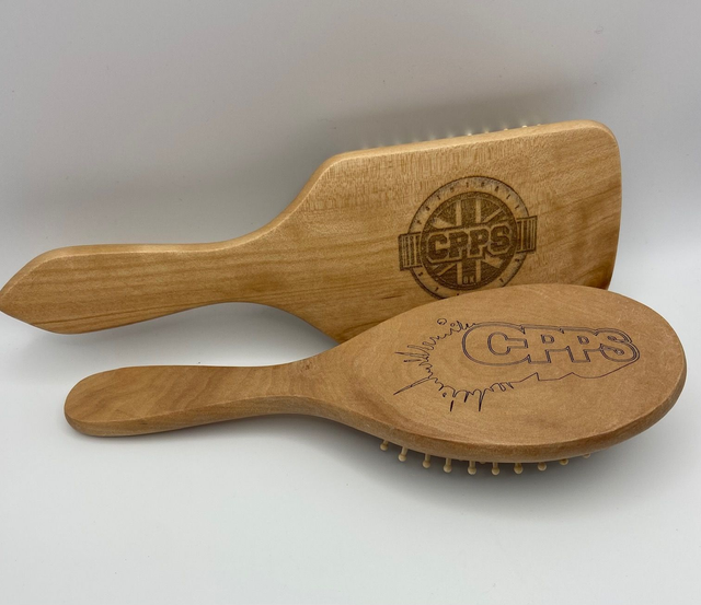 PERSONALISED BAMBOO PADDLE HAIR BRUSHES 