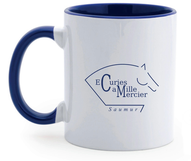 Tasse Blanche Intérieur Coloré Personnalisable