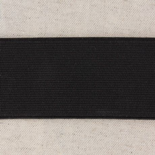 Elastique cotelé noir