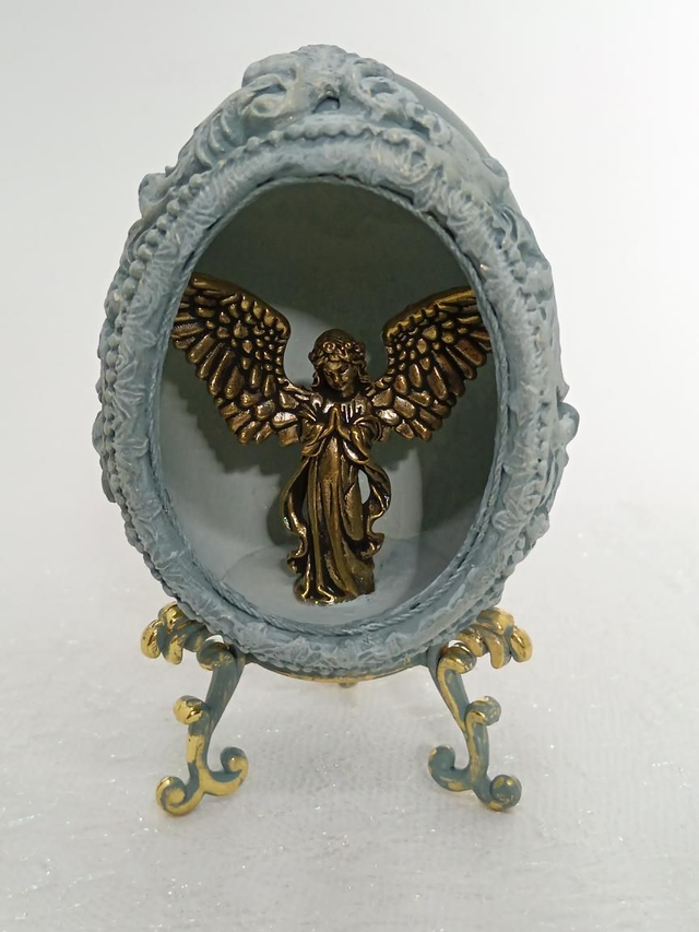Brass Angel in a Goose egg 