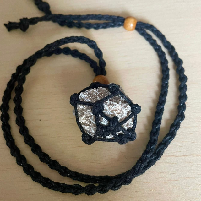 Large Desert Rose adjustable cord necklace 