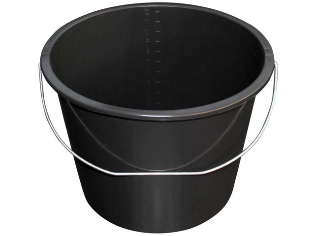 Huishoudemmer | 12L | Emmer | Zwart | Tuin | Bouw | Schoonmaak | Bucket | Goedkoop | stevig