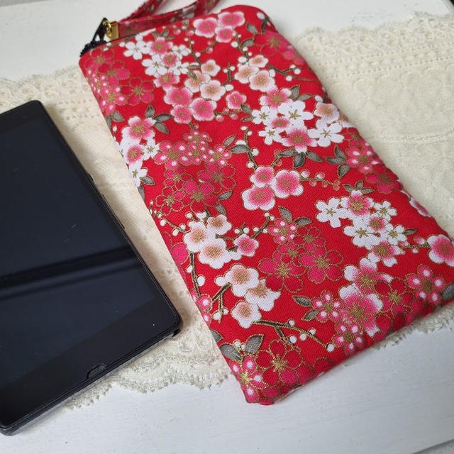 Etui zippé pour smartphone "Nina" rouge
