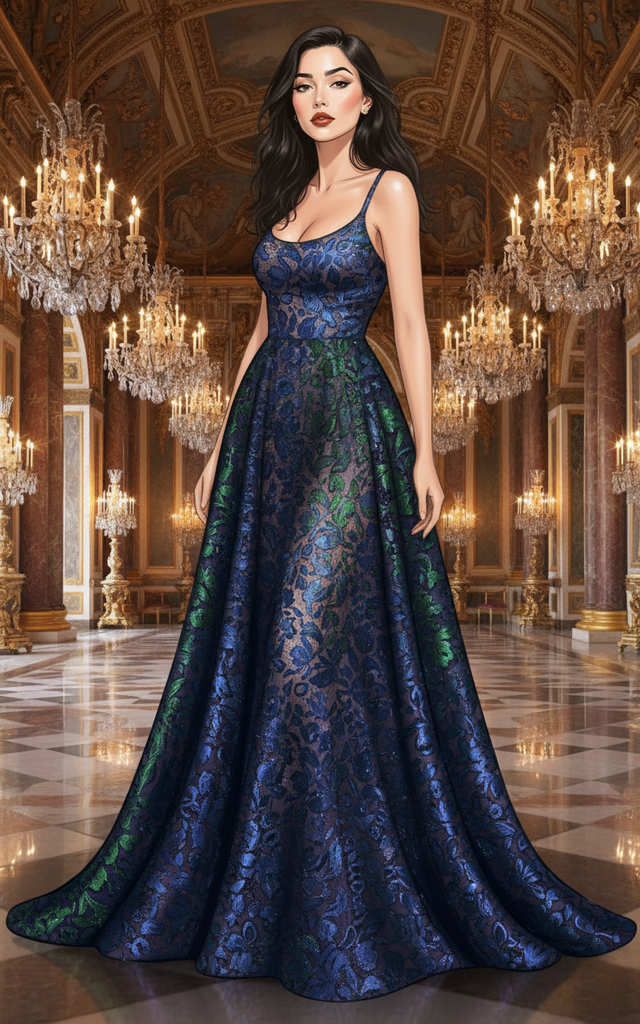 Robes haute couture en dentelles imprimées tarif sur demande.