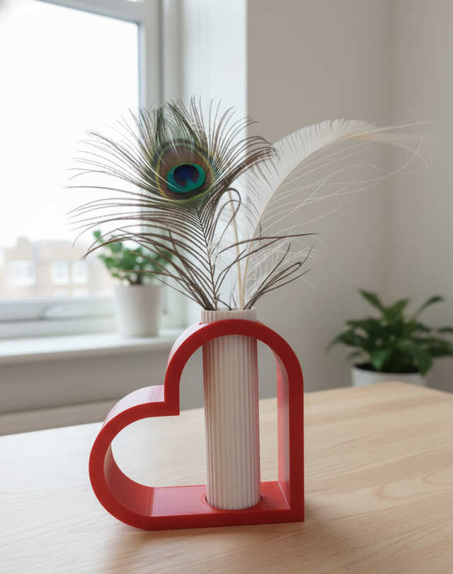 ❤️ Vase Cœur Bicolore - Design Moderne et Romantique