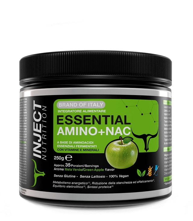 ESSENTIAL AMINO + NAC (250 Grammi) INJECT NUTRITION