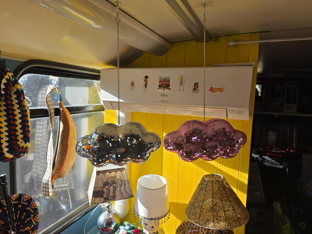 Mobile a facette nuage modele rose