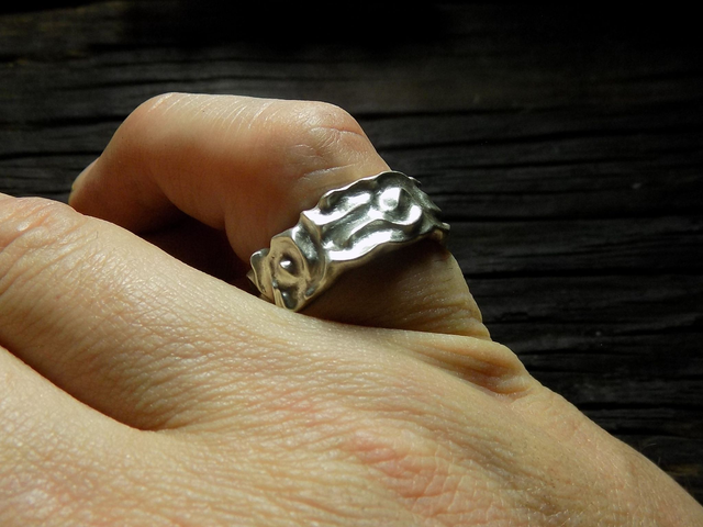 Bague "Wave Design" en Argent 925 Massif