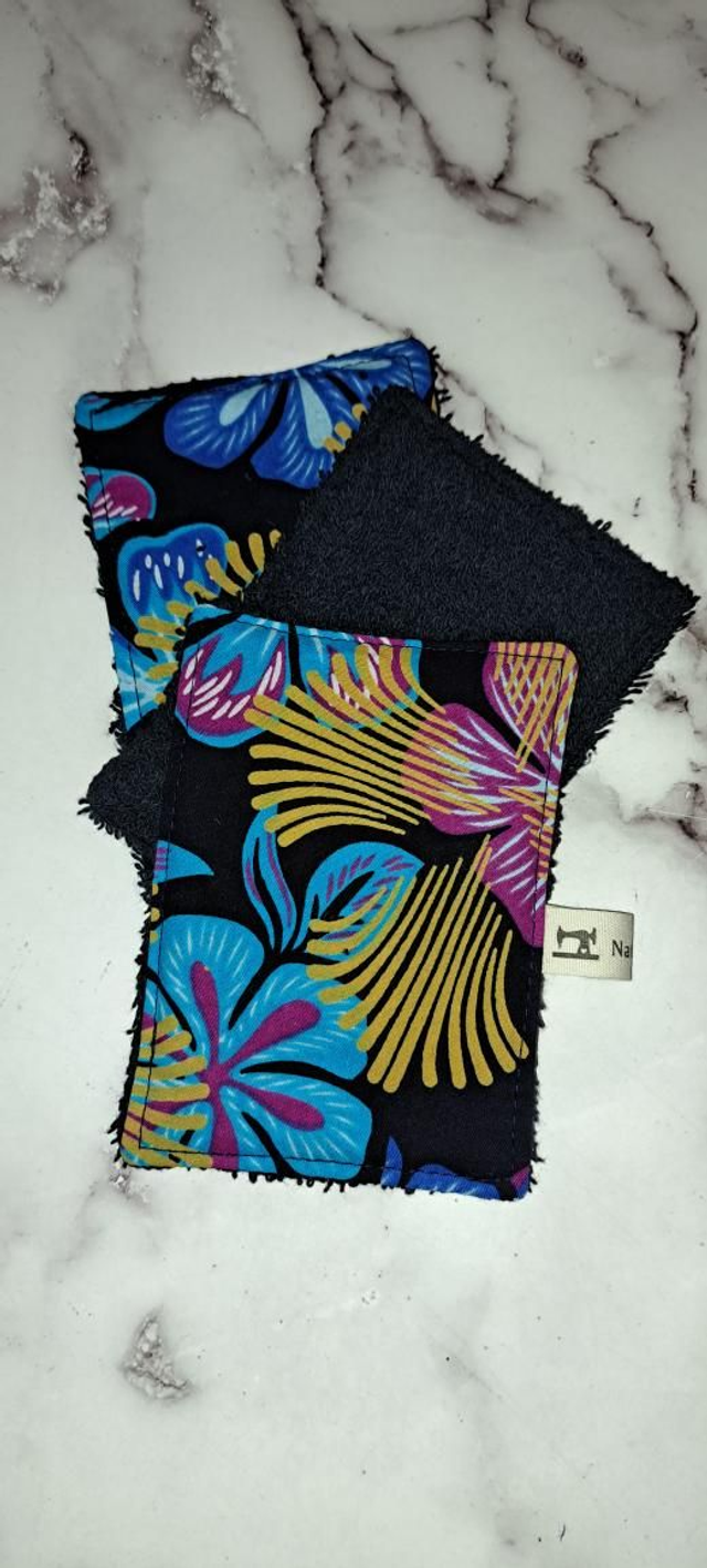 Papier toilette lavable 10 feuilles tropique bleu