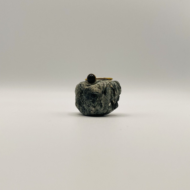Bague Thelma - obsidienne
