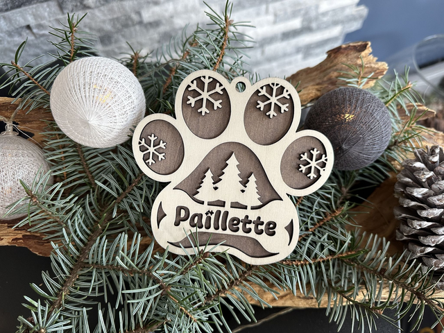 Boule de Noël pour chien &quot;Paillette&quot;