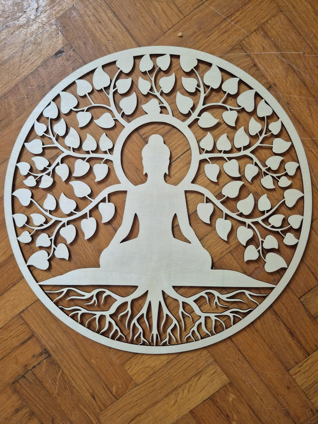 Mandala en Bois – Méditation sous l'Arbre de Vie

