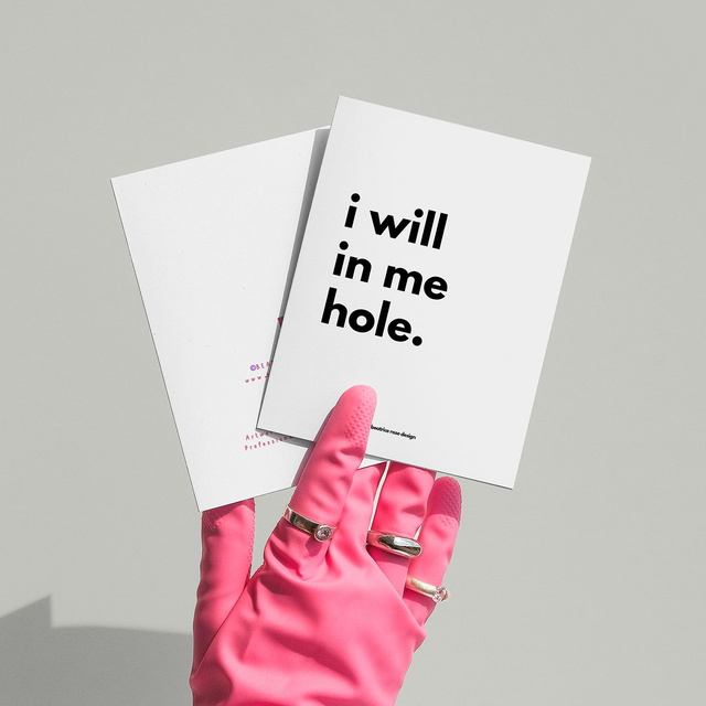 "I will In Me Hole" (A6)