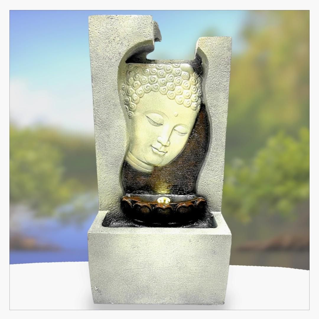 "Bouddha pleureur" - Fontaine en résine 60 cm