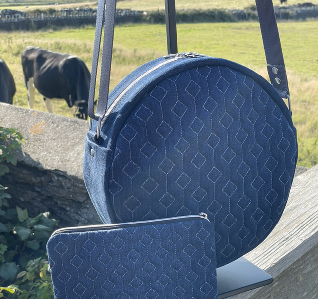 Denim Circle Crossbody Set