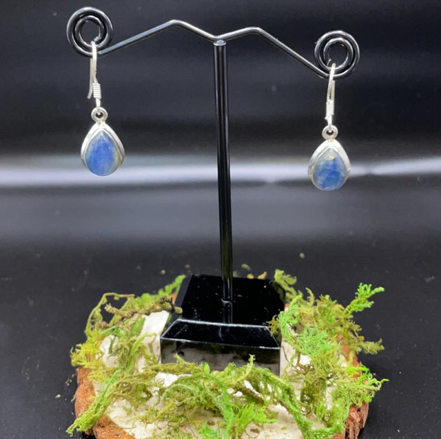 Labradorite Silver Drop Earings