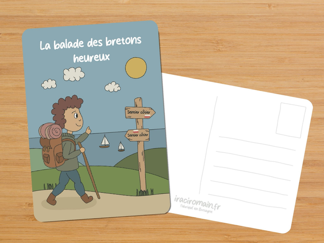 Carte postale " La balade des bretons heureux "