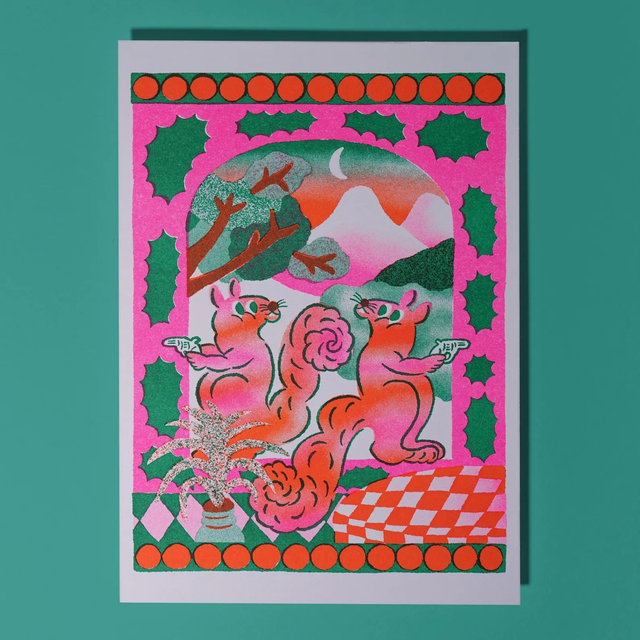 Squirrel Gangs A5 Wall Art