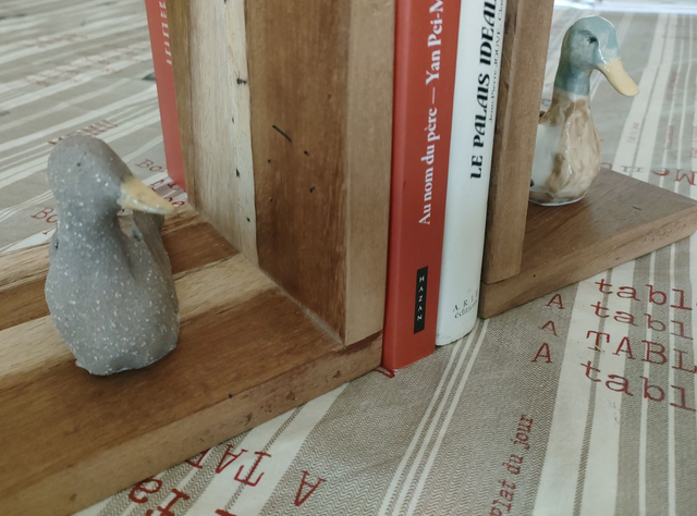 Presse-livres “Compagnons du rivage” – Canards en céramique