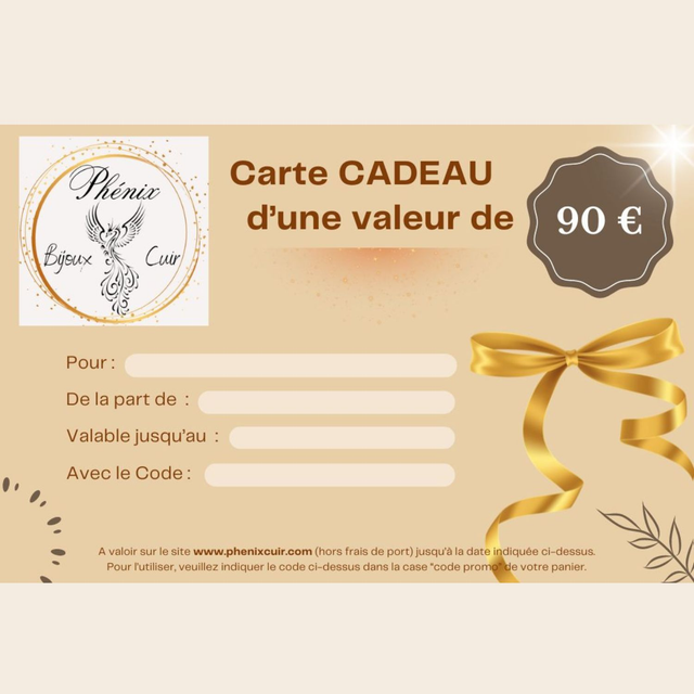 Carte cadeau 90 €