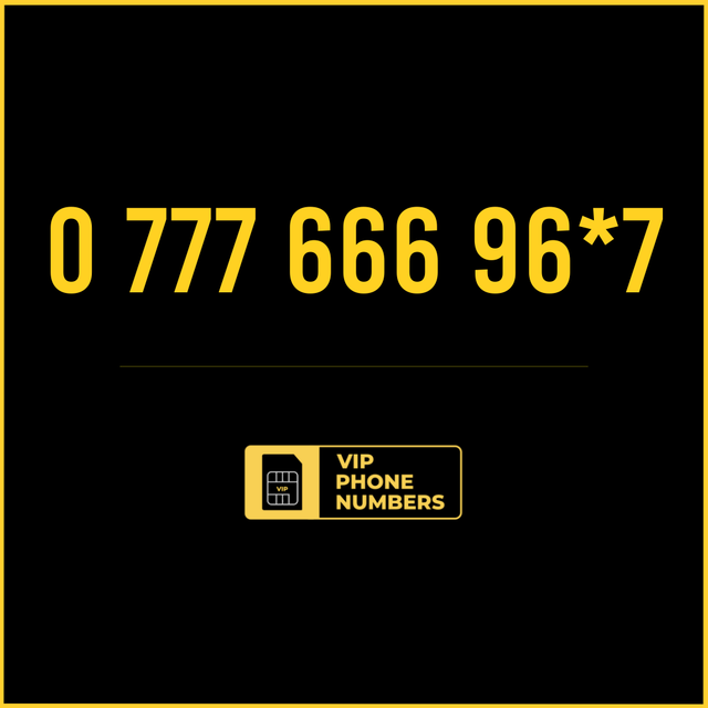 0 777 666 9687 - VIP Gold Phone Number 