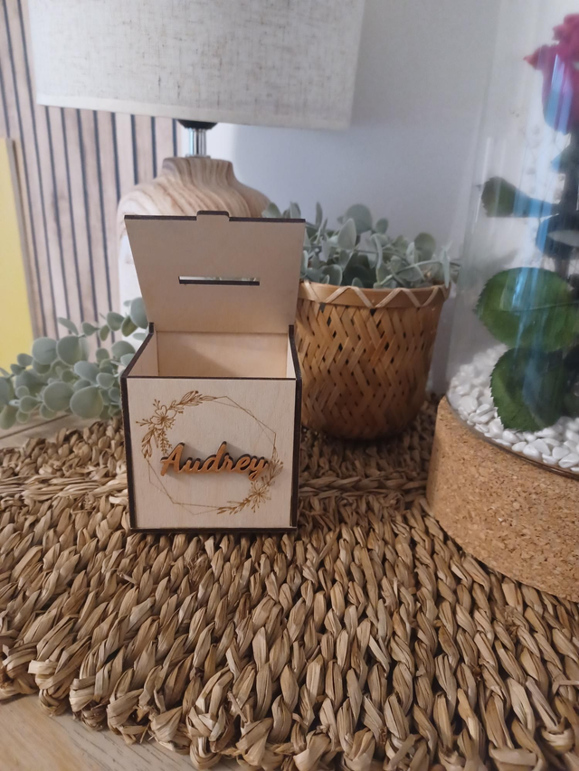 Tirelire pourboire personnalisée en bois – Artisanat &amp; restauration