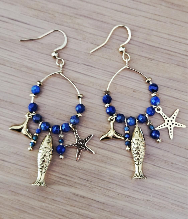 Boucles d'oreilles poissons 