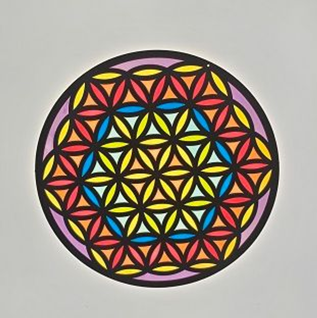 FLEUR DE VIE VITRAIL 30cm model 1