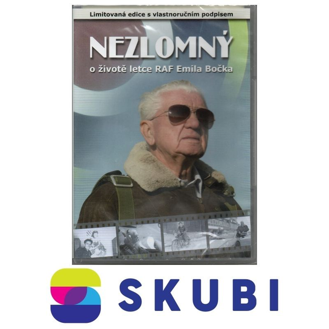 DVD Nezlomný - o životě letce RAF Emila Bočka - Limitovaná evidence s vlastnoručním podpisem