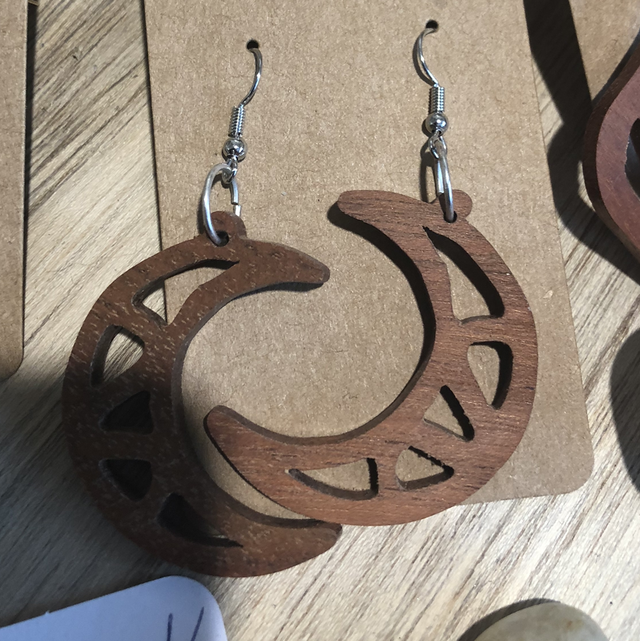 Boucles d’oreilles en bois 