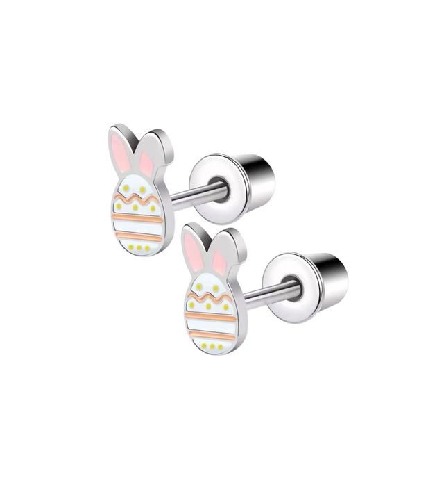 Rabbit Ears in an Egg Mini Comfort Back Studs