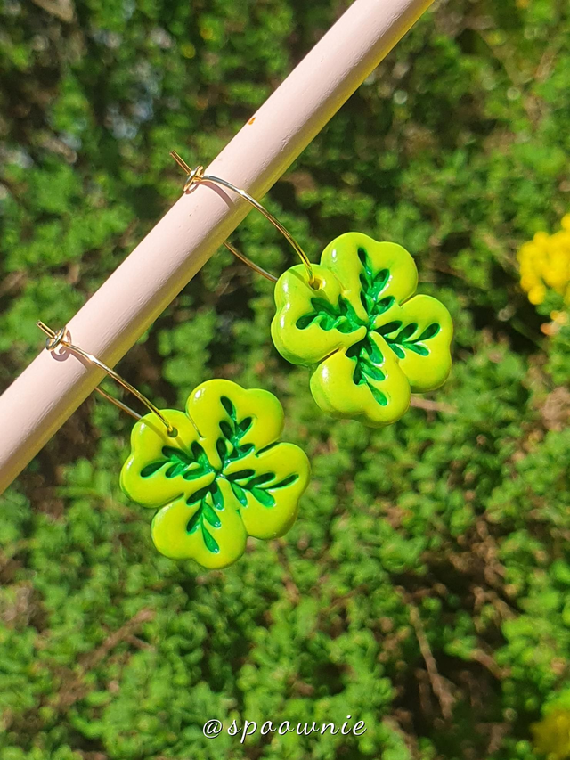 Boucles d'oreilles Trèfles à 4 feuilles porte-bonheur 🍀