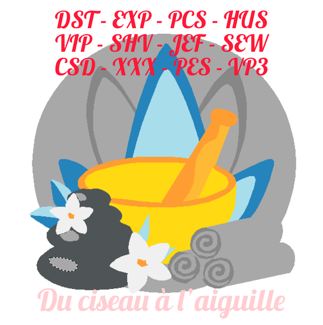 fichier broderie SPA - 3 tailles / 12 Formats