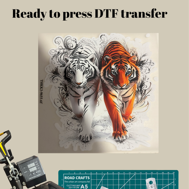 Pair of tigers DTF print